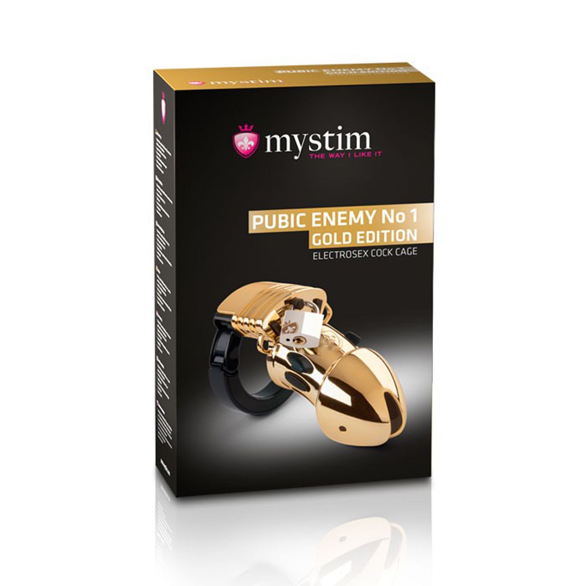 Mystim - Pubic Enemy No1 Cock Cage - Gold Edition
