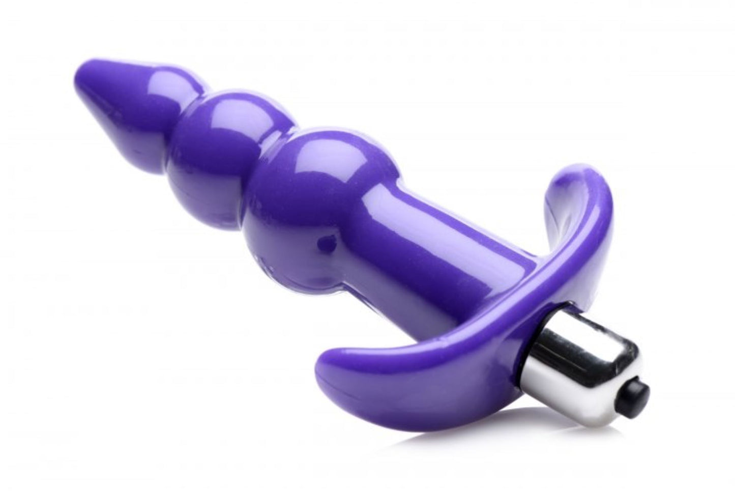 Bubbling Vibrerende Anaalplug Met Ribbels - Paars