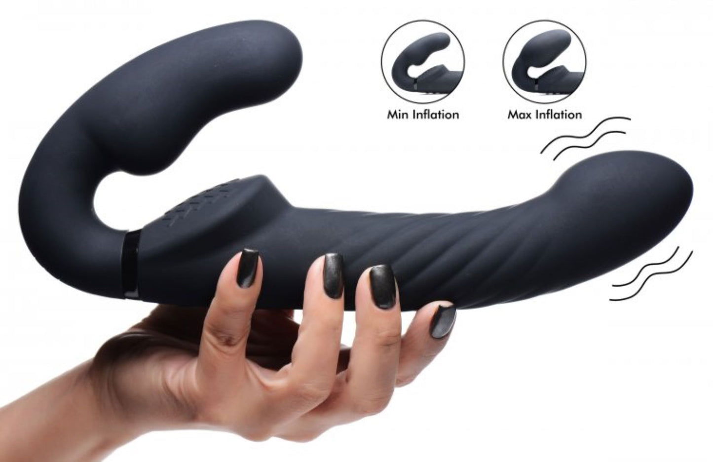 Swirl Vibrerende Strapless Strap-On - Black