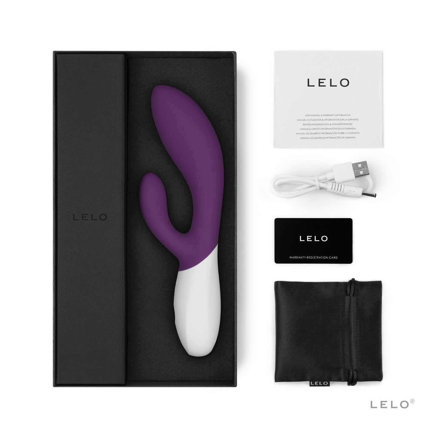 LELO - Ina Wave 2 Rabbit Vibrator - Plum