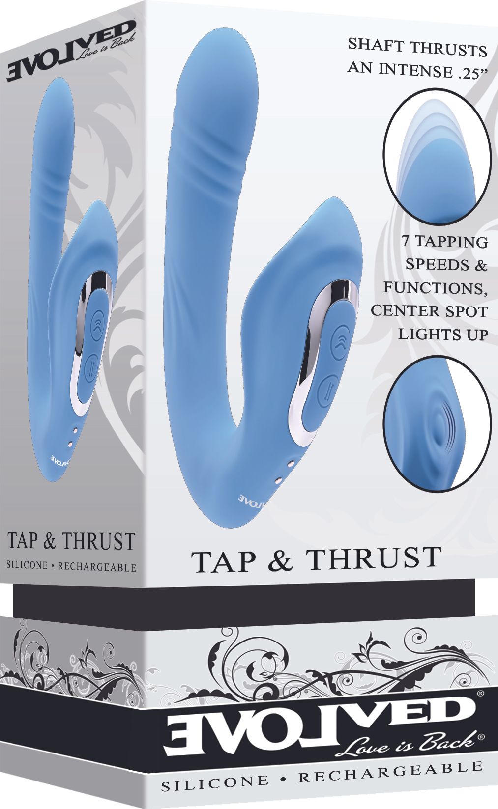 Evolved - Tap and Trust Vibrator - Lichtblauw