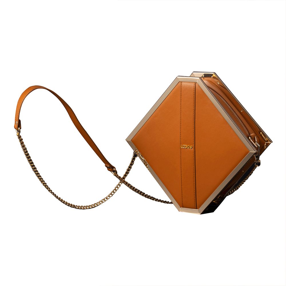 LOCKINK - Mysterious Square Kink Bag - bruin