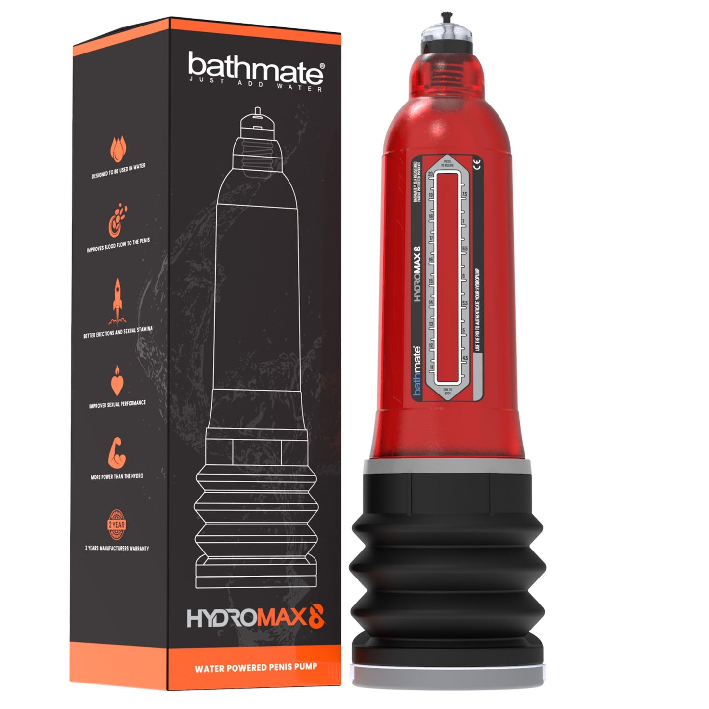 Bathmate - Hydromax 8 - Rood