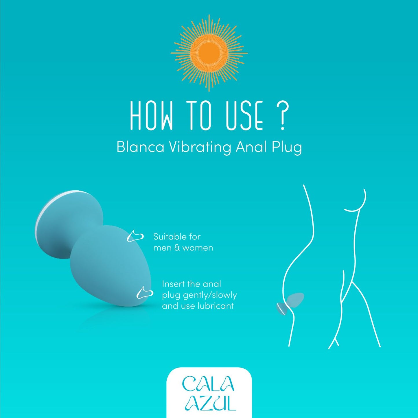 Cala Azul - Blanca Vibrerende Anaal Plug
