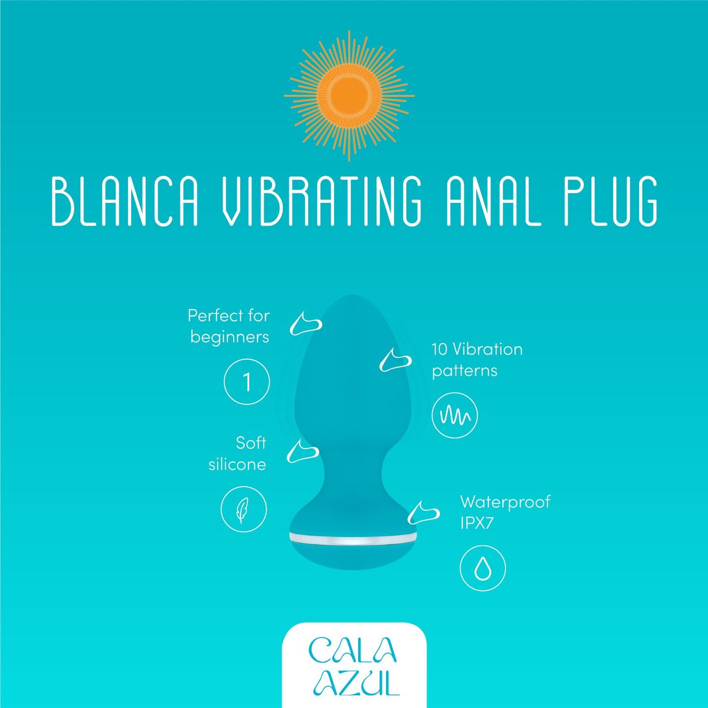Cala Azul - Blanca Vibrerende Anaal Plug