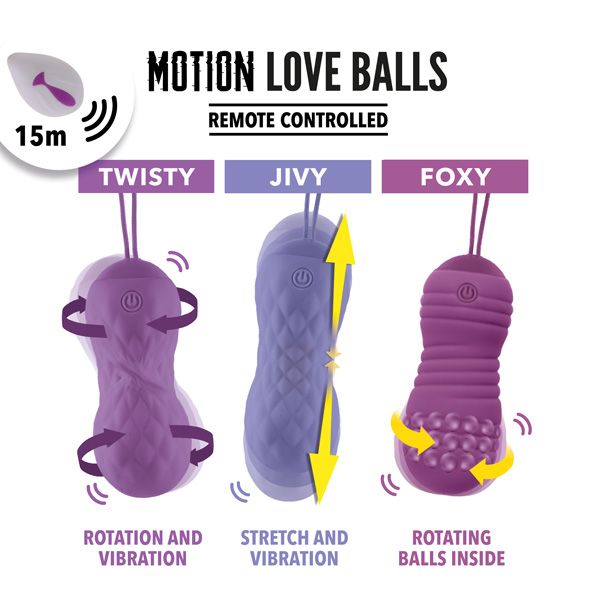 FEELZTOYS - REMOTE CONTROLLED MOTION LOVE BALLS TWISTY