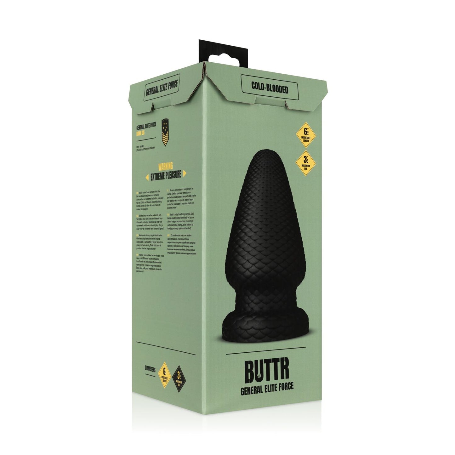 BUTTR - Cold Blooded Buttplug met Textuur