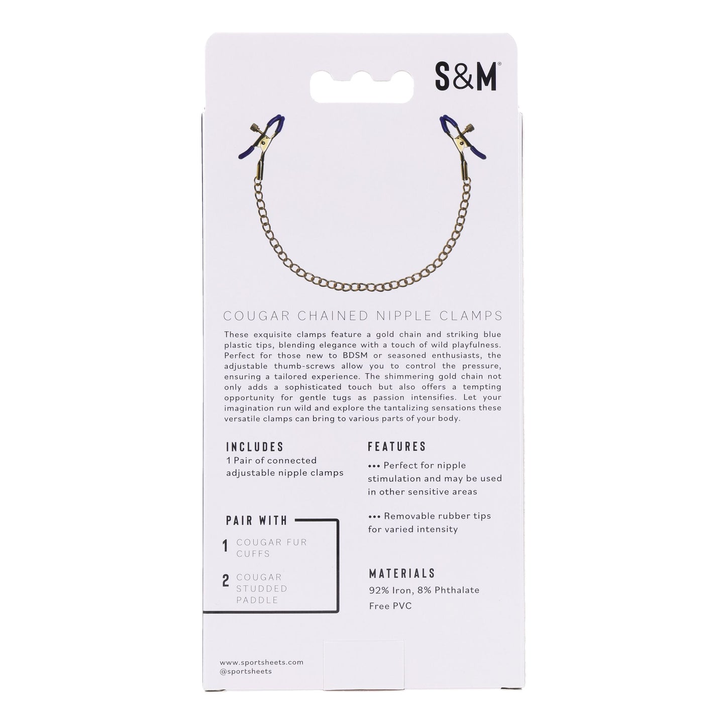 Cougar Tepelklemmen met Ketting - Goud