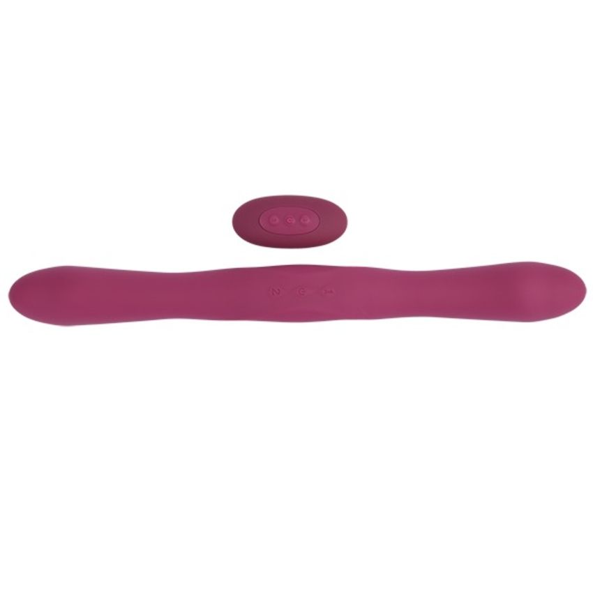 Doc Johnson - Dubbele Vibrator met Afstandsbediening - Rood
