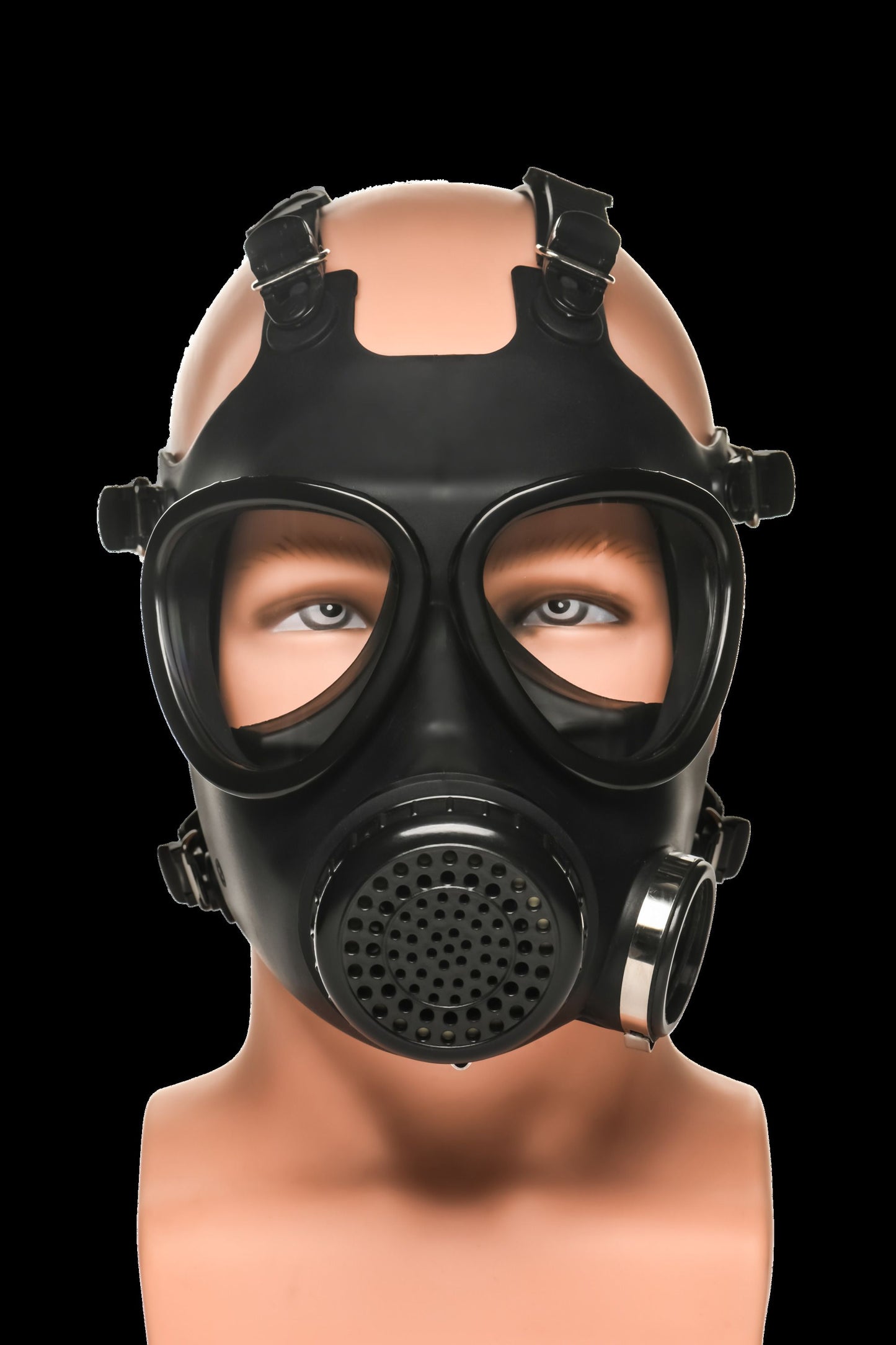 XR Brands - Inhaler Gas Masker Met Fles - Zwart & Wit