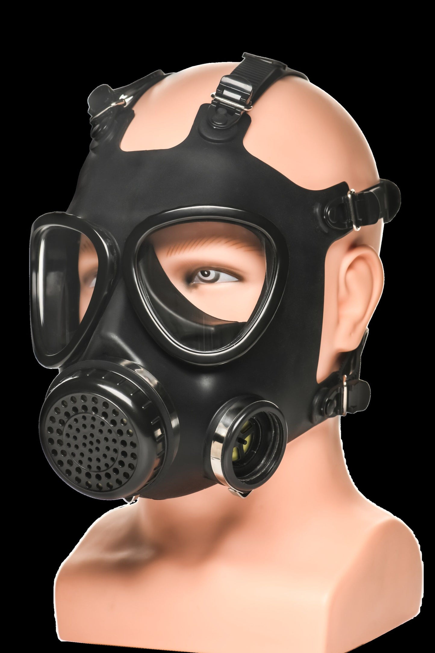 XR Brands - Inhaler Gas Masker Met Fles - Zwart & Wit
