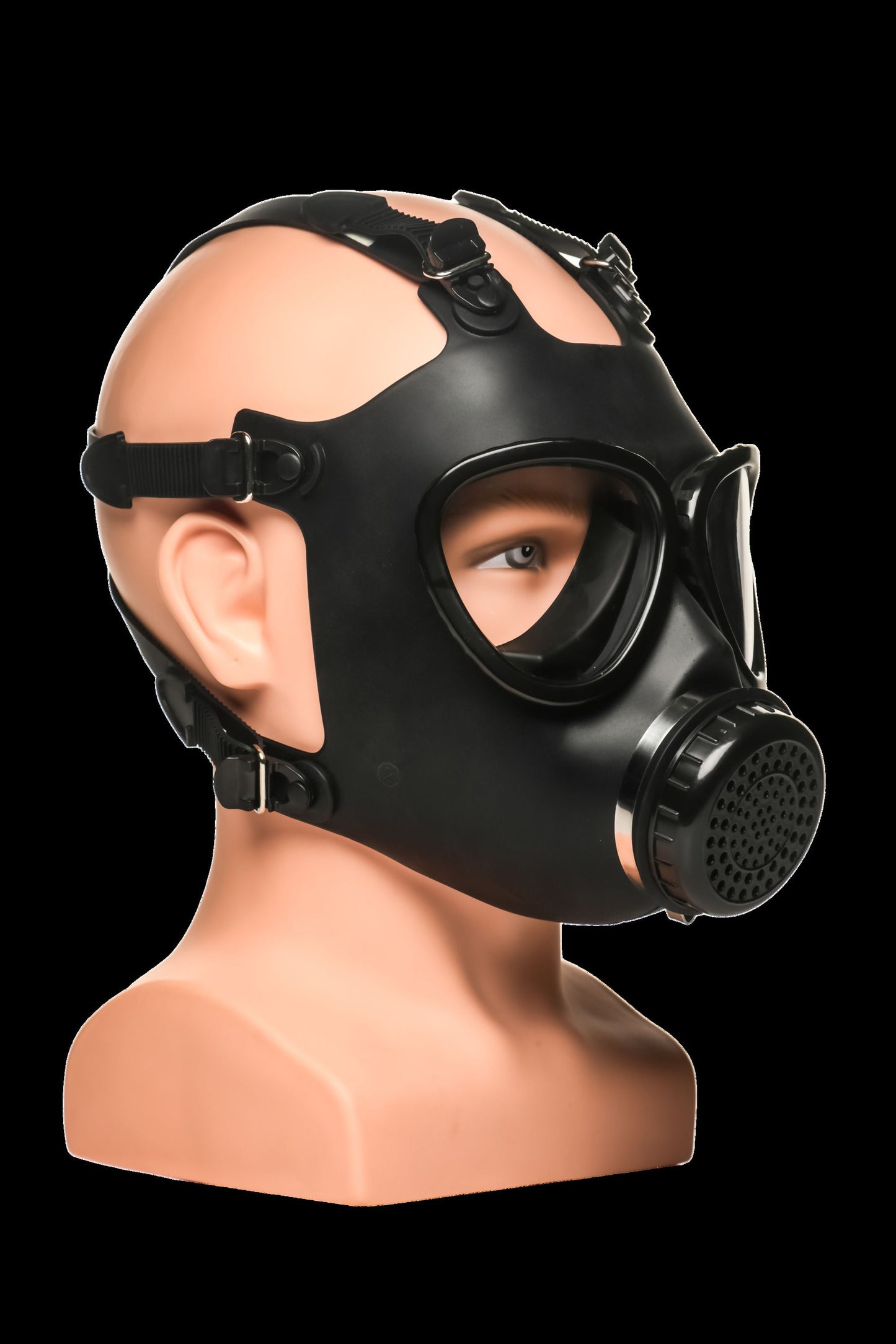 XR Brands - Inhaler Gas Masker Met Fles - Zwart & Wit