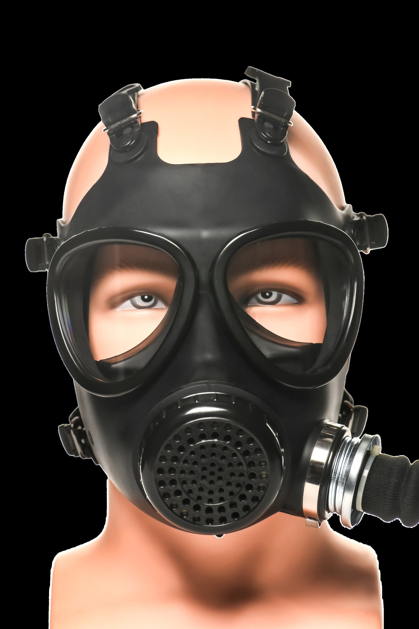 XR Brands - Inhaler Gas Masker Met Fles - Zwart & Wit