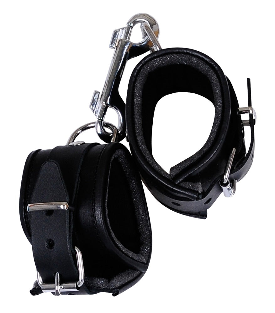 Leather Handcuffs Padded