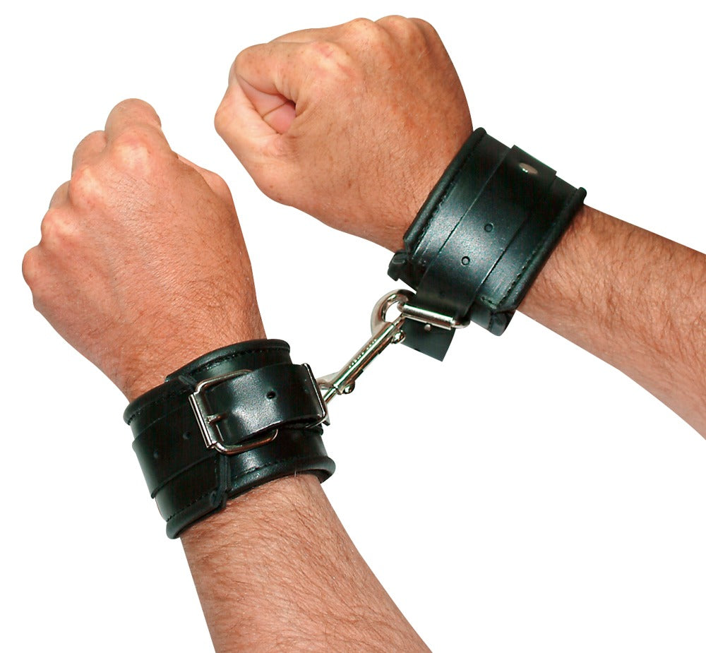 Leather Handcuffs Padded