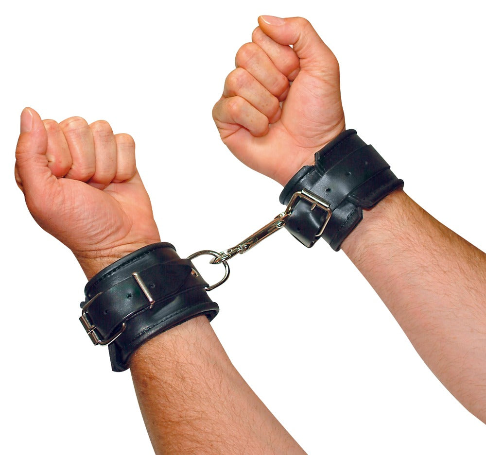 Leather Handcuffs Padded