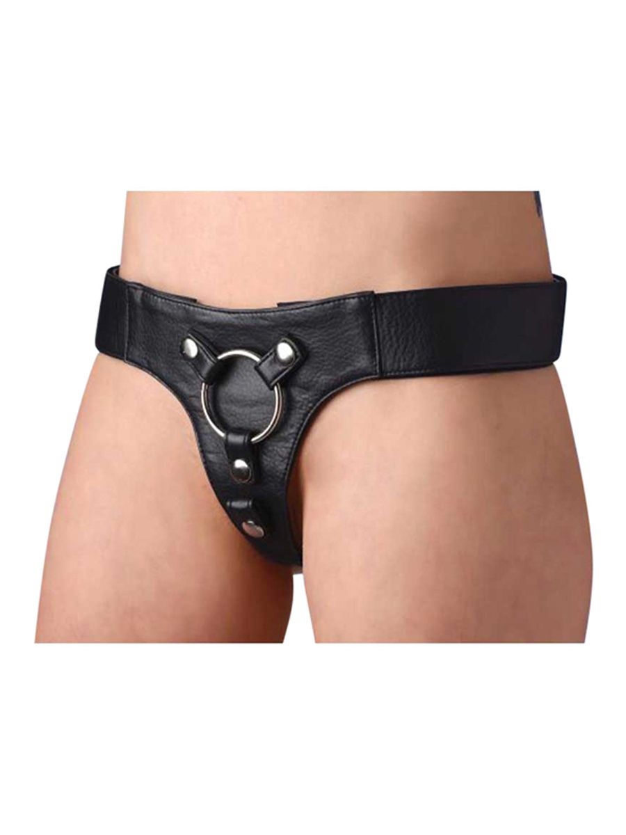 Leren Strap On Harnas - Zwart