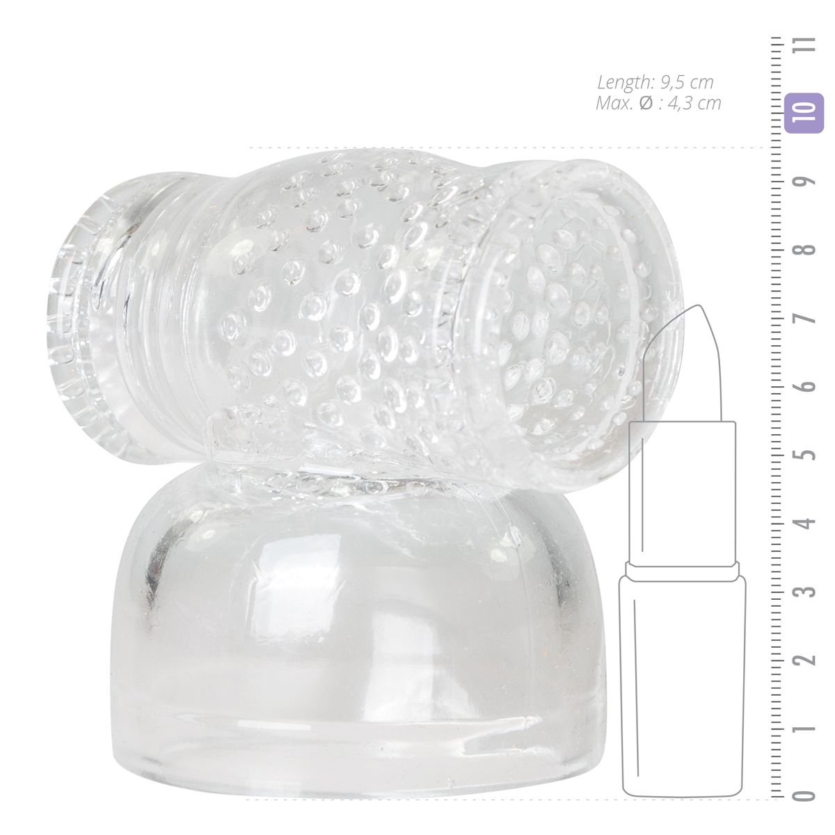 Wand Collection – Opzetstuk Met Masturbator - Clear