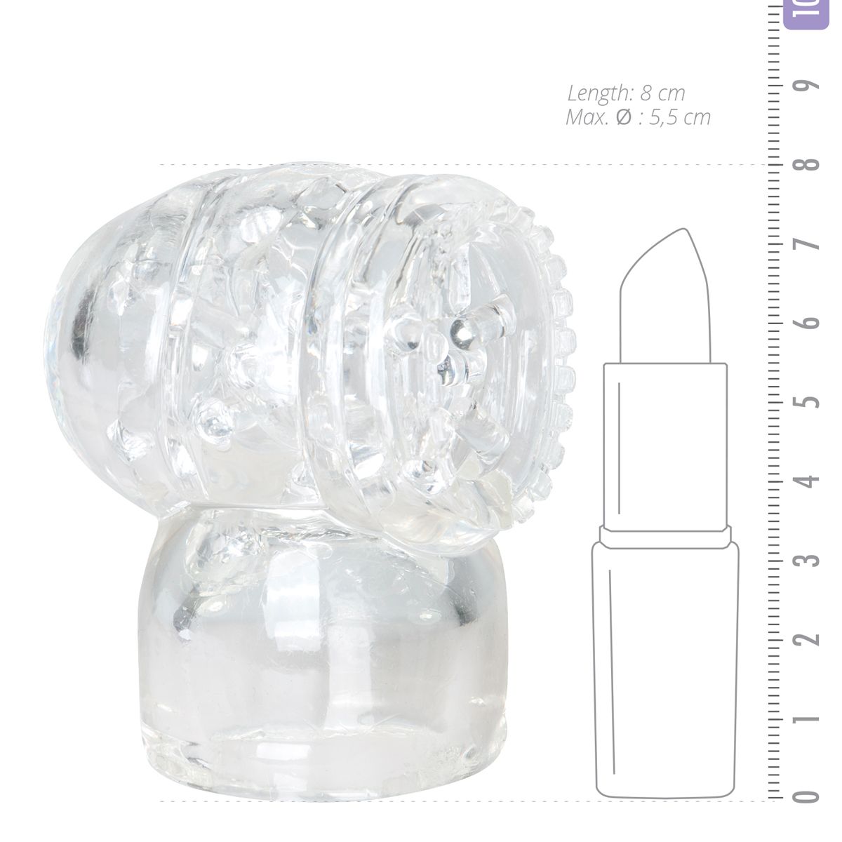 Wand Collection – Opzetstuk Met Masturbator - Clear