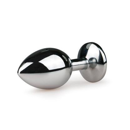 Metalen Buttplug met Zilveren Diamant - M
