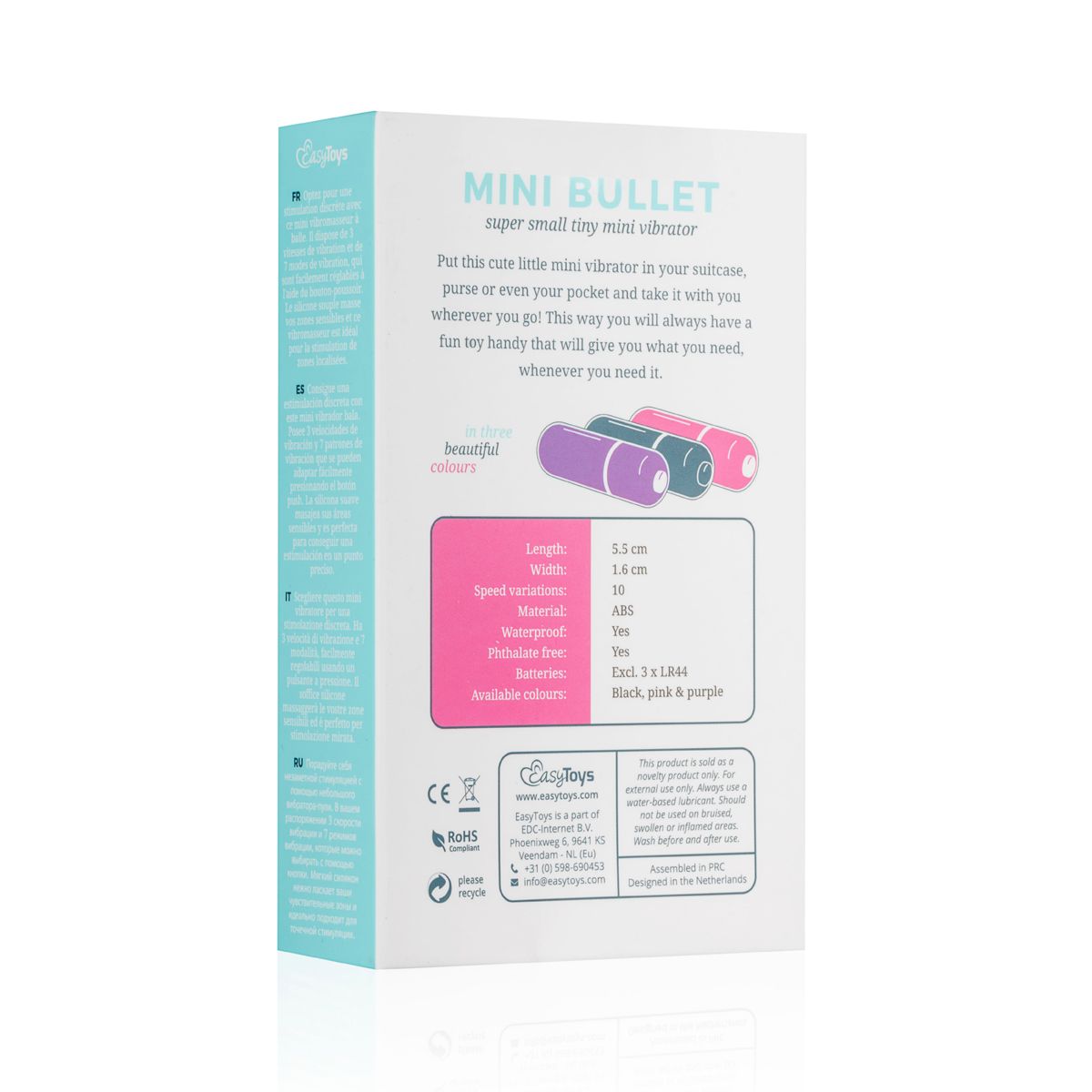 Bullet vibrator met 10 snelheden - roze