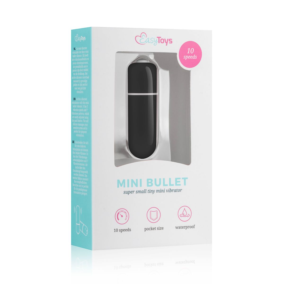 Bulletvibrator met 10 snelheden - zwart