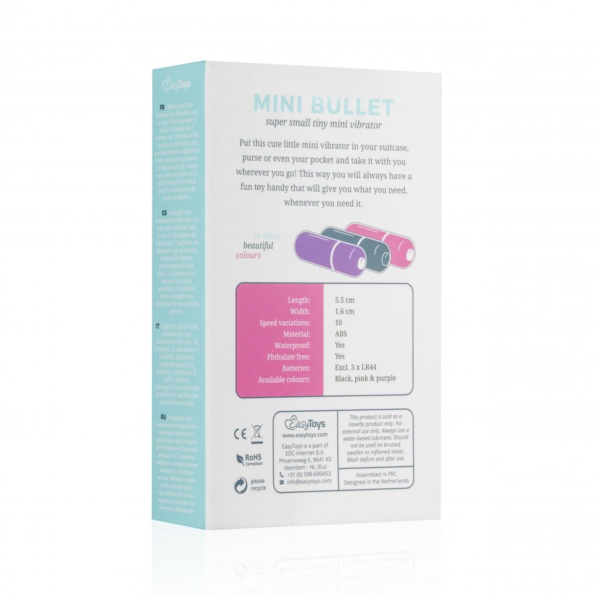 Bulletvibrator met 10 snelheden - zwart