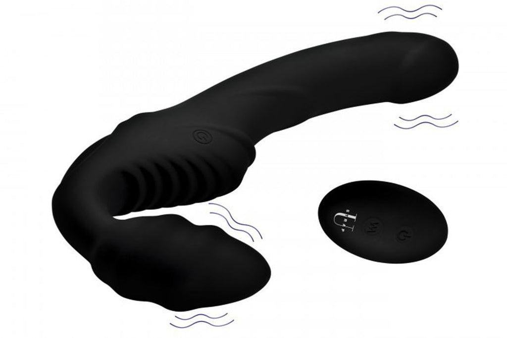 Pro Rider Strapless Strap-on Vibrator - Zwart