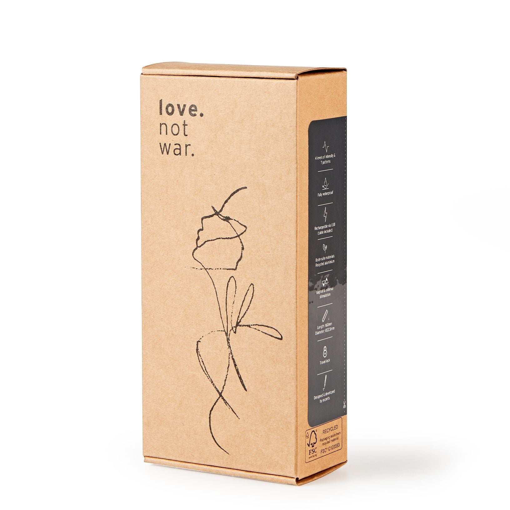 Love Not War - Laska Grijs
