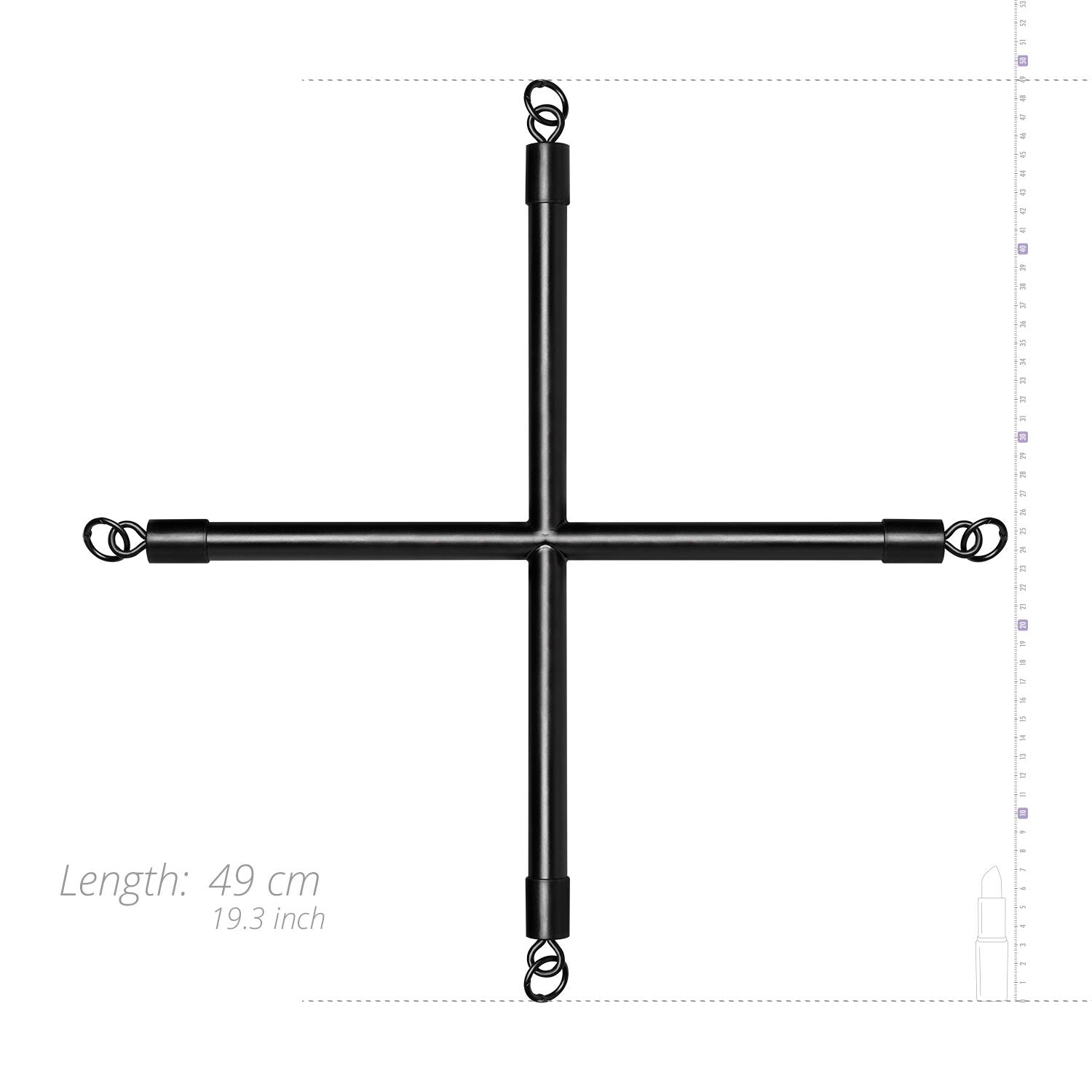 Hog Tie Cross Stang Met Boeien - Zwart