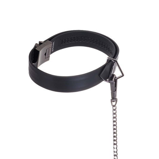 LOCKINK -  Halsband met Riem Set - zwart