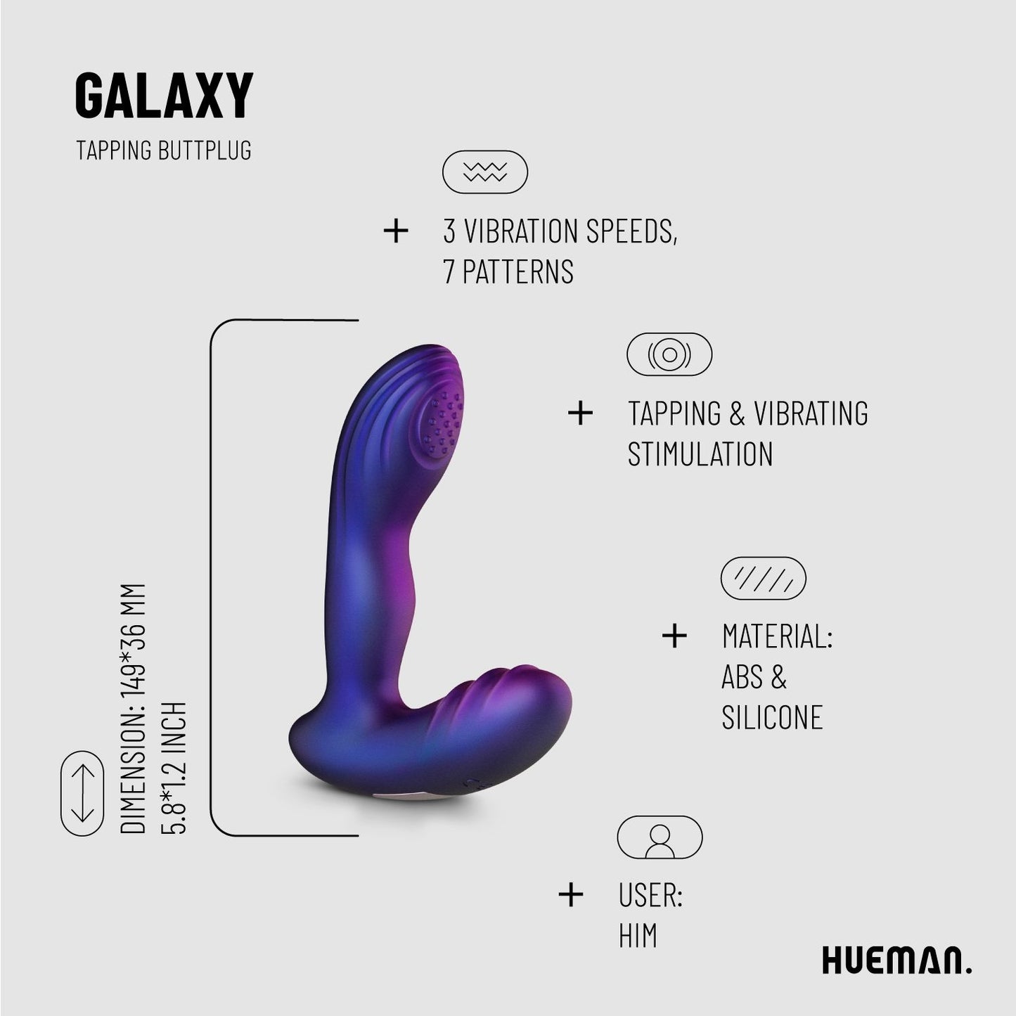 Hueman - Tappende Buttplug