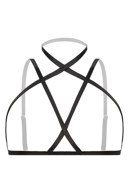 Strappy Harness Bralette Fia -  zwart