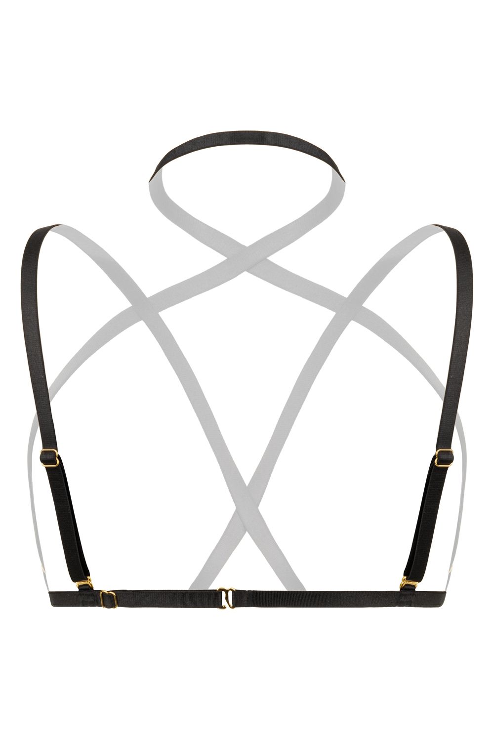 Strappy Harness Bralette Fia -  zwart