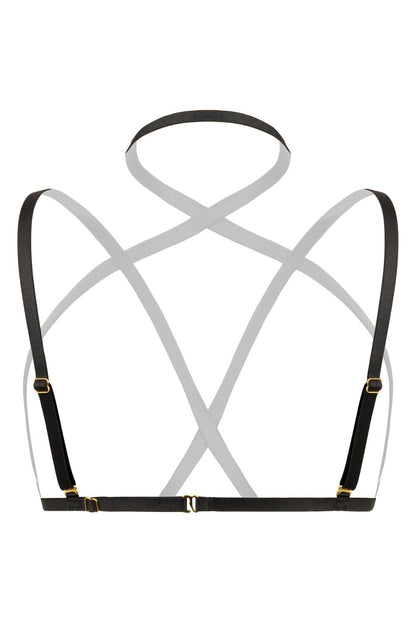 Strappy Harness Bralette Fia -  zwart