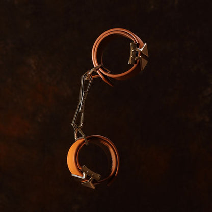 LOCKINK - Enkel- en enkelboeien Set - bruin