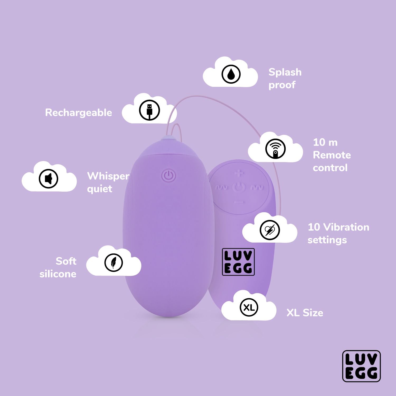 LUV EGG XL - Paars