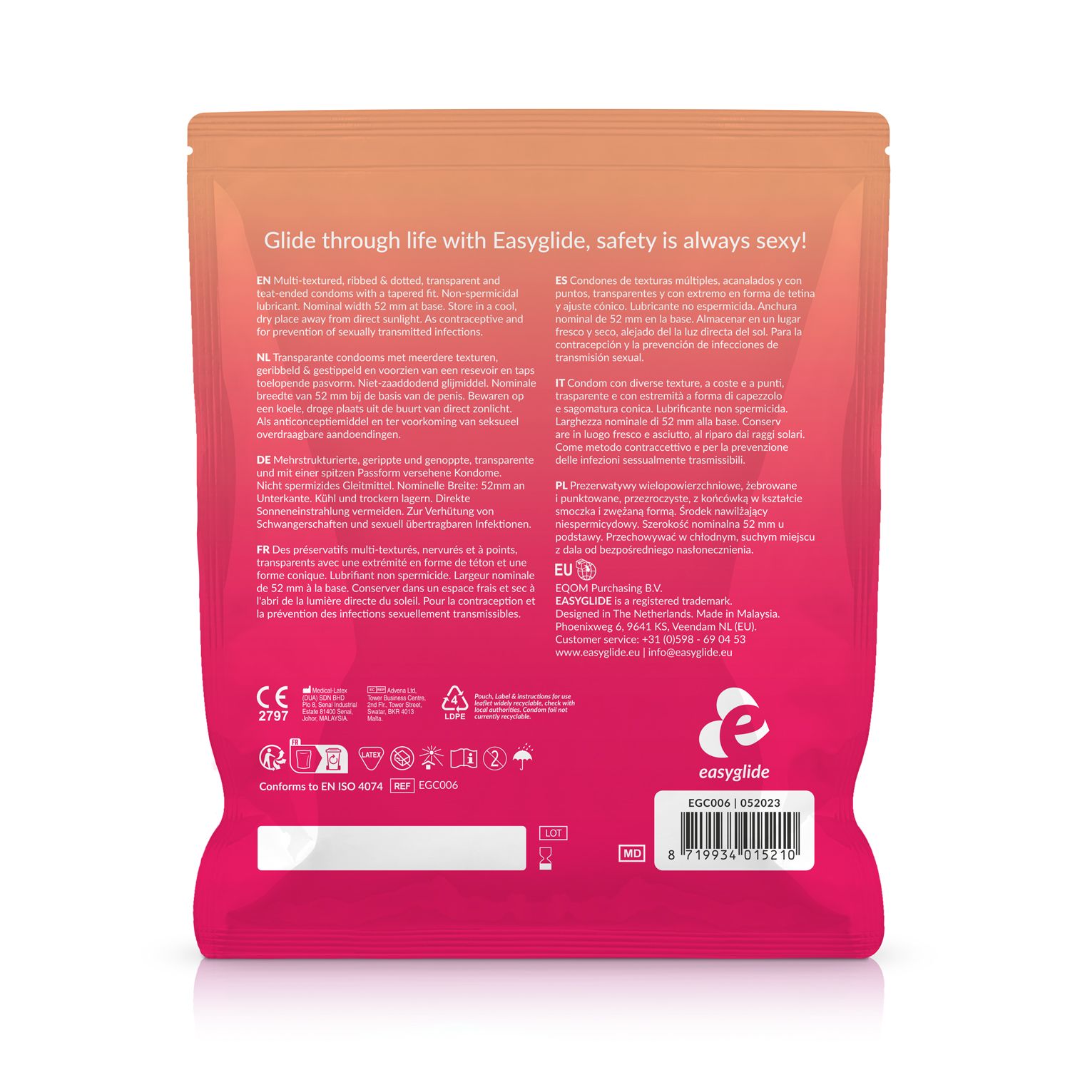EasyGlide - Ribs and Dots Condooms - 40 stuks