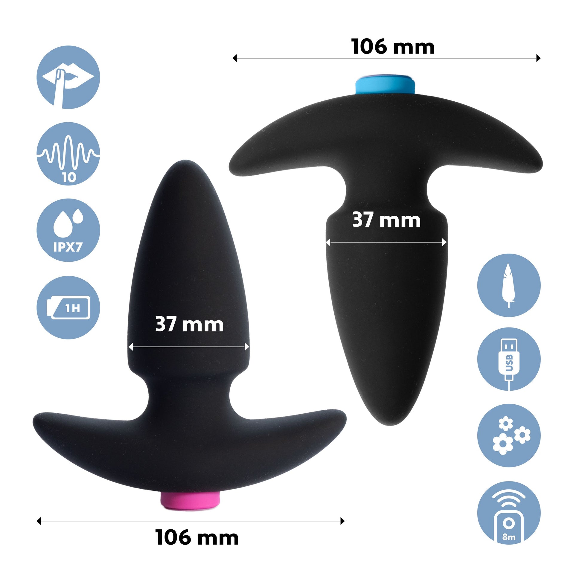 FeelzToys - FunkyButts Buttplugset met Afstandsbediening voor Koppels