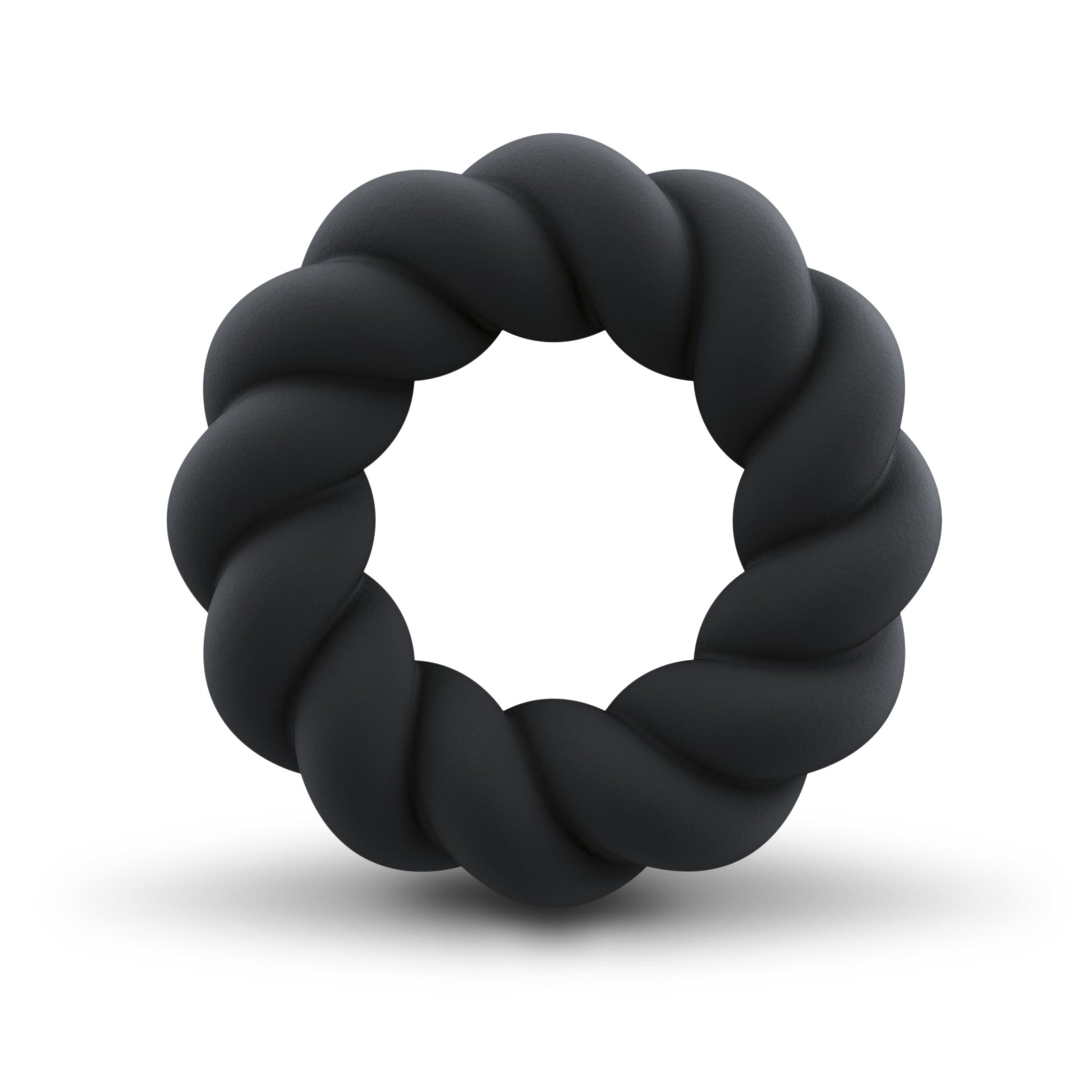 Rocks-off - Twist Non Vibrating Liquid Silicone Ring Black