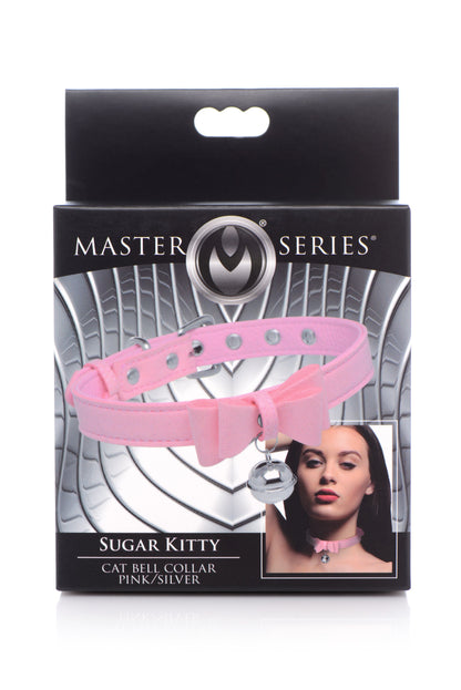Golden Kitty Collar Met Kattenbelletje - Roze/Zilver