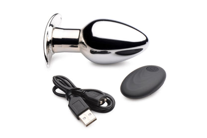 Chrome Blast Oplaadbare Buttplug Met Afstandsbediening - Groot