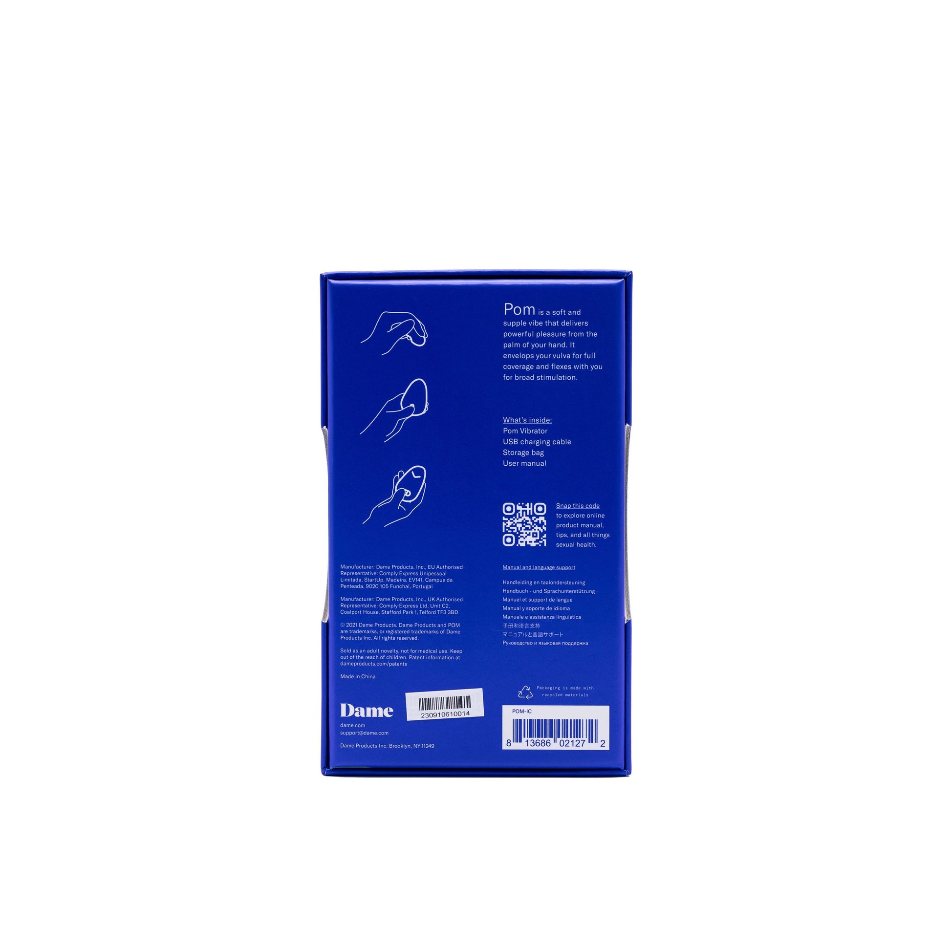 Dame - Pom Flexibele Vibrator - Ice