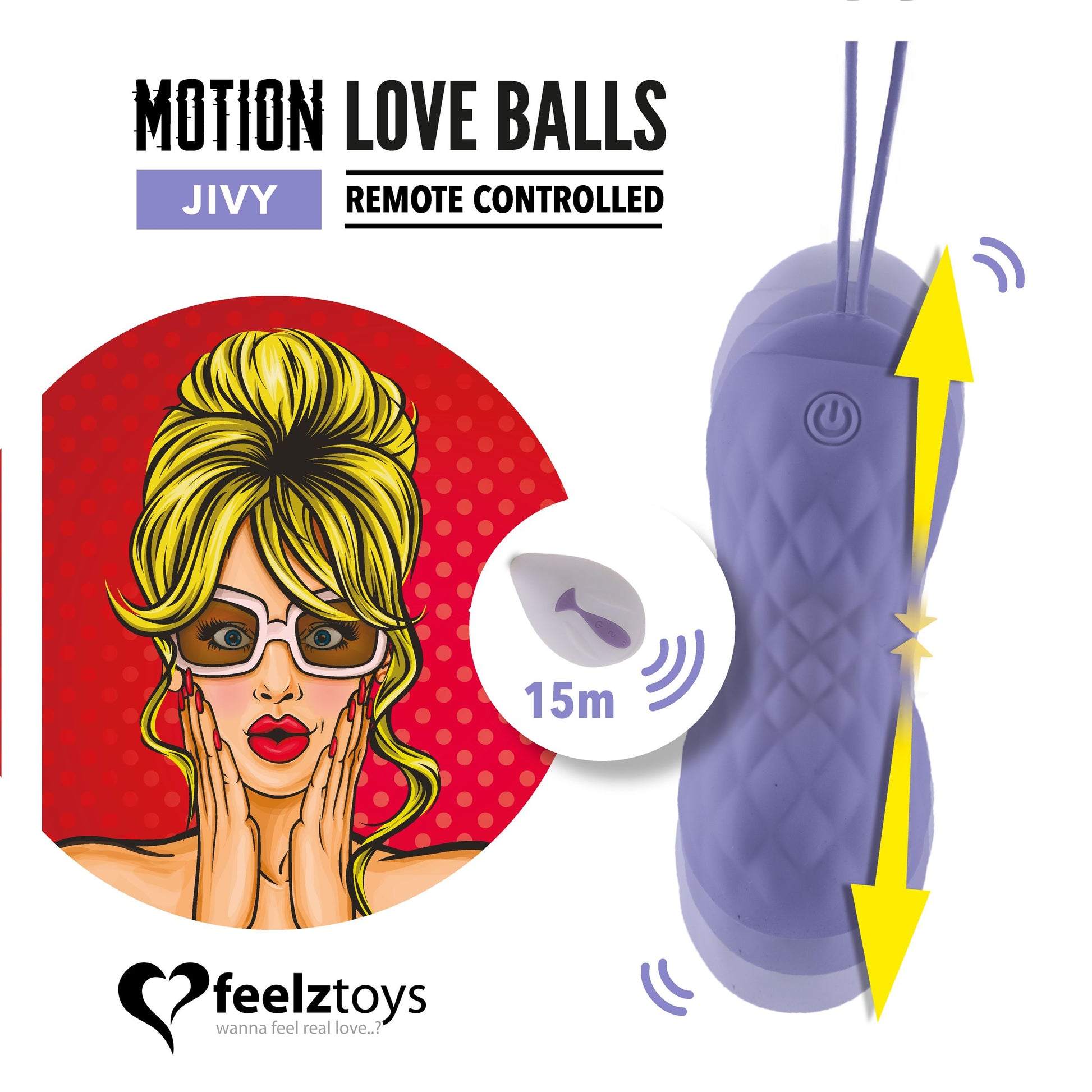 Feelztoys - Motion Love Balls Jivy Met Afstandsbediening