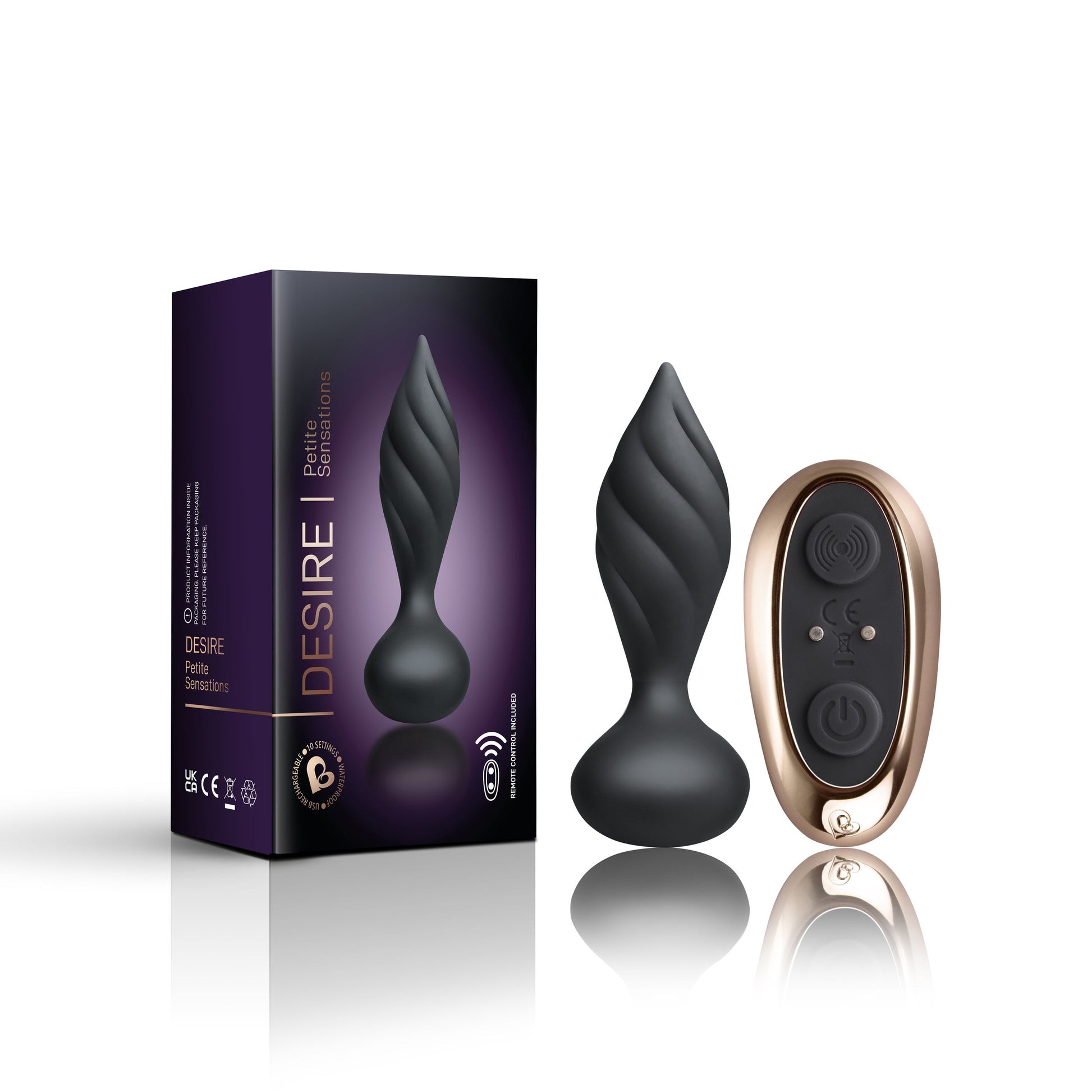 Rocks-Off - Petite Sensations Desire Vibrerende Anaalplug - Zwart