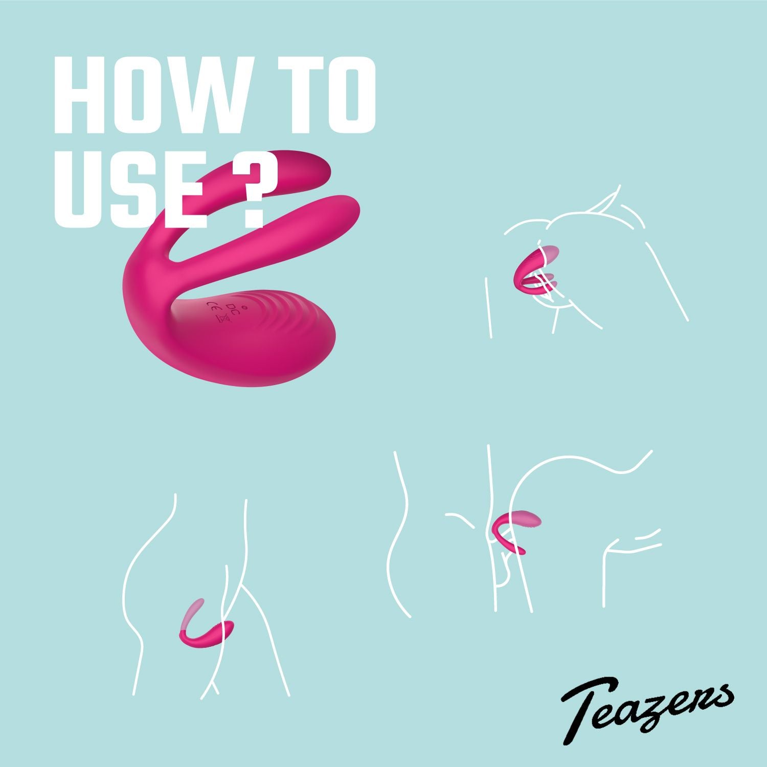 Teazers Koppel vibrator met Afstandsbediening