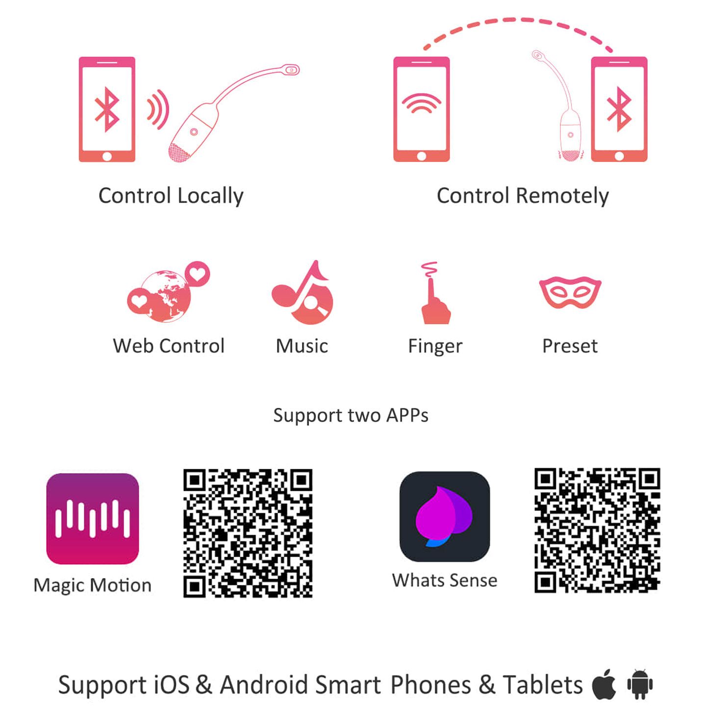 Magic Motion - Vini App Controlled Vibratie Eitje - Roze&Wit