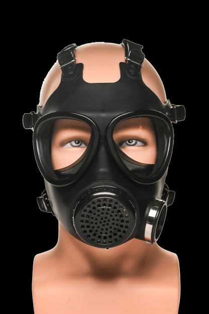XR Brands - Inhaler Gas Masker Met Fles - Zwart & Wit