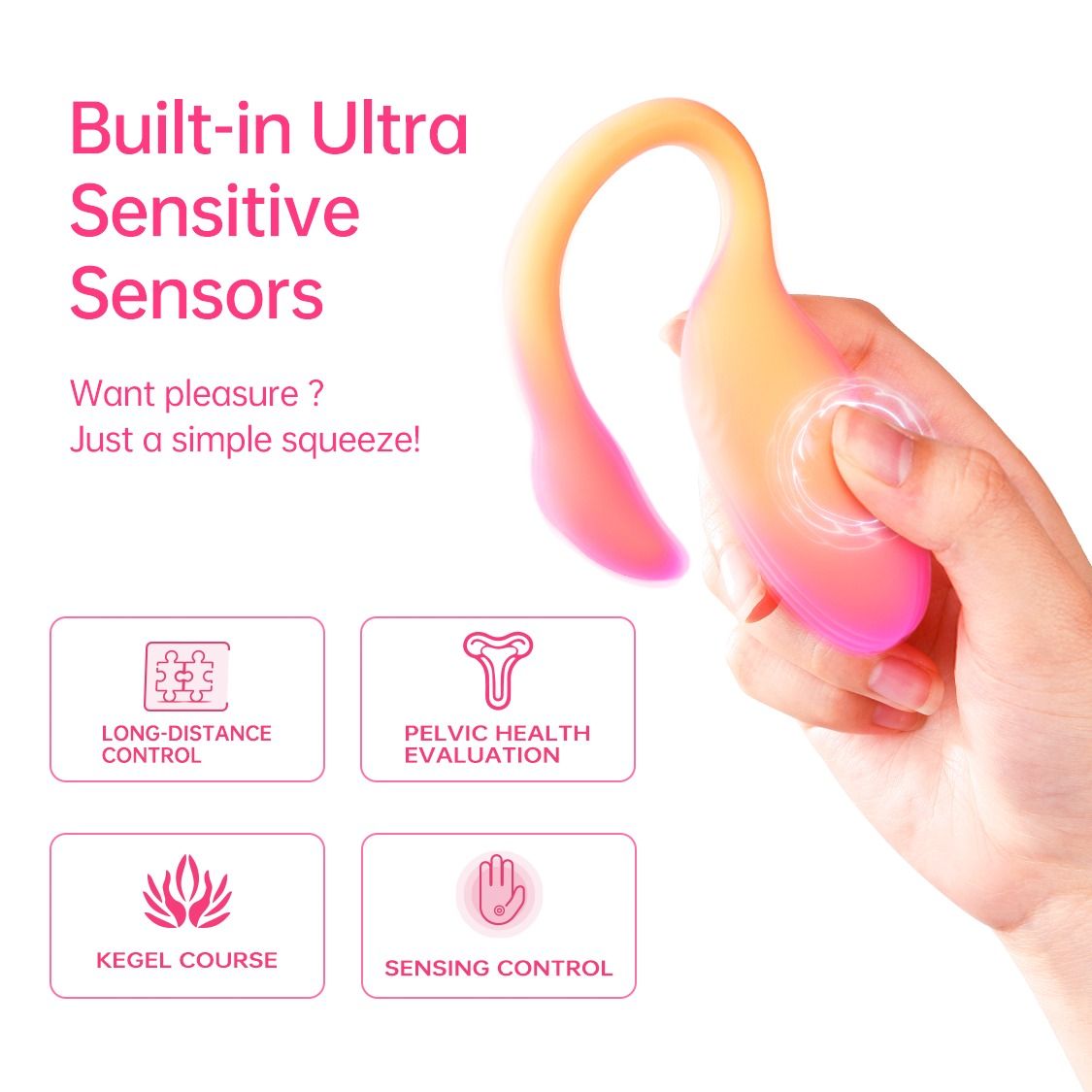 Magic Motion - Flamingo Max Vibrerend Ei en Kegeltrainer in 1  - Oranje