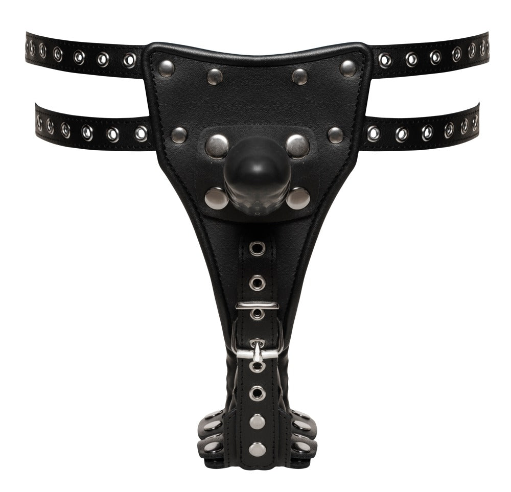 Leather String + 3 Dildos L/XL